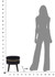 Stool Paris Black Cm Ø 35x40,5
