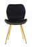 Paris Chair Space Black/Gold Set 2 Pz Cm 46x58x77