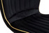 Paris Chair Space Black/Gold Set 2 Pz Cm 46x58x77