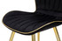 Paris Chair Space Black/Gold Set 2 Pz Cm 46x58x77