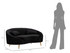 Sofa 2 Sjeda Oslo Sa Jastukima Crni Cm 148x84x68