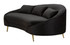 Sofa 3 Sjeda Oslo Sa Jastukima Crni Cm 185x84x68