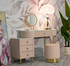 Kozmetički Stol Sharon Pink Sa Taburetom Cm 120x40x75 (Vel. Taburet Ø36x39)