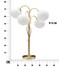 Stolna Lampa Glamy 4 Light Cm Ø 53x74