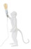 Stolna Lampa Monkey White Cm Ø 26x34x55