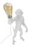 Stolna Lampa Monkey White Cm Ø 26x34x55