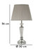 Stolna Lampa Srebrna Cm Ø 30x56
