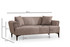 Sofa s 2 sjedala Hamlet - svijetlosmeđa