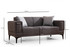 Sofa s 2 sjedala Horizont - tamno siva
