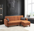 Kutna sofa-krevet Polya - crijep crveno