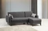Kutna sofa-krevet Alkon - tamno siva