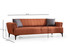 Kauč na razvlačenje s 3 sjedala Hamlet - crijep crvena