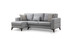 Kutna sofa-krevet Kristal 2 - svijetlo siva