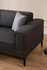 Kutna sofa-krevet Horizont lijevo - tamno siva