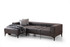 Kutna sofa-krevet Horizont lijevo - tamno siva