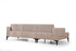 Kutna sofa-krevet Horizont lijevo - svijetlosmeđa