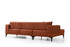 Kutna sofa-krevet Horizont lijevo - crvena pločica