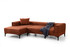 Kutna sofa-krevet Horizont lijevo - crvena pločica