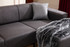 Kutna sofa-krevet Horizont desno - tamno siva