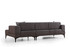 Kutna sofa-krevet Horizont desno - tamno siva