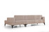 Kutna sofa-krevet Horizont desno - svijetlo smeđa
