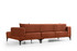 Kutna sofa-krevet Horizont desno - crvena pločica
