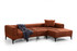 Kutna sofa-krevet Horizont desno - crvena pločica