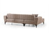 Kutna sofa-krevet Hamlet lijevo - svijetlosmeđa