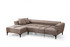 Kutna sofa-krevet Hamlet lijevo - svijetlosmeđa