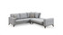 Kutna sofa-krevet Kristal 2+2 - Svijetlo siva