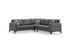 Kutna sofa-krevet Kristal Rest 2+Corner+2 - Tamno siva