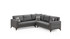 Kutna sofa-krevet Kristal Rest 2+Corner+2 - Tamno siva