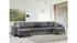 Kutna sofa-krevet Kristal Rest 3+Corner - Tamno siva