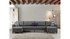 Kutna sofa-krevet Kristal Rest 3+Corner - Tamno siva