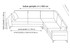 Kutna sofa-krevet Kristal 3+Kut+2 - tamno siva
