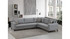Kutna sofa-krevet Kristal 3+Kut+2 - Svijetlo siva