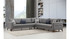 Kutna sofa-krevet Kristal 3+Kut+3 - tamno siva