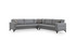 Kutna sofa-krevet Kristal 3+Kut+3 - Svijetlo siva