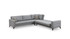 Kutna sofa-krevet Kristal 3+Kut+3 - Svijetlo siva