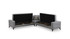 Kutna sofa-krevet Kristal 3+Kut+3 - Svijetlo siva