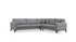 Kutna sofa-krevet Kristal 3+Kut+2 v2 - Svijetlo siva