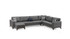 Kutna sofa-krevet Kristal Rest 3+Corner+2 - Tamno siva