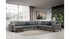 Kutna sofa-krevet Kristal Rest 3+Corner+3 - Tamno siva