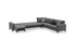 Kutna sofa-krevet Kristal Rest 3+Corner+3 - Tamno siva