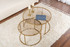 Set stolića za kavu Aurum - 80, 60 - zlato, bronca