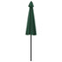Vanjski suncobran s aluminijskim stupom 270 cm zeleni 47304