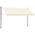 Tenda na uvlačenje krem 350 x 150 cm od tkanine i čelika 368748