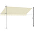 Tenda na uvlačenje krem 350 x 150 cm od tkanine i čelika 368748