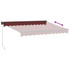 Tenda na ručno uvlačenje bordo 300 x 250 cm 3215298