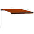 Tenda na ručno uvlačenje 450 x 300 cm narančasto-smeđa 3055195